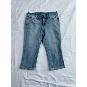 Women's Skinny Capris, Size 10, Light Wash, Time and True